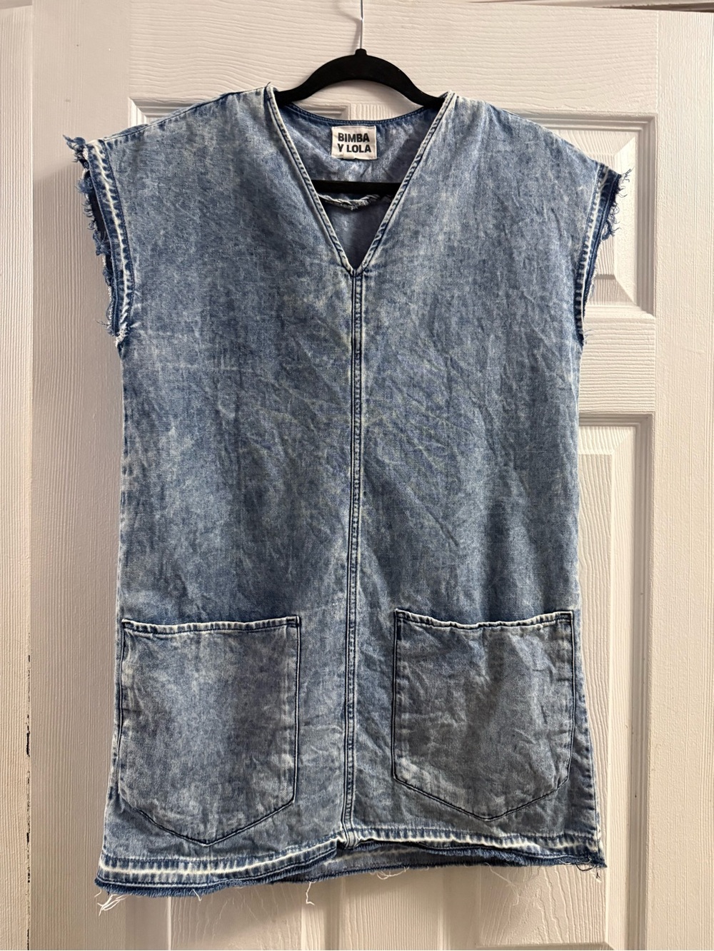 Bimba y Lola acid-wash denim dress small